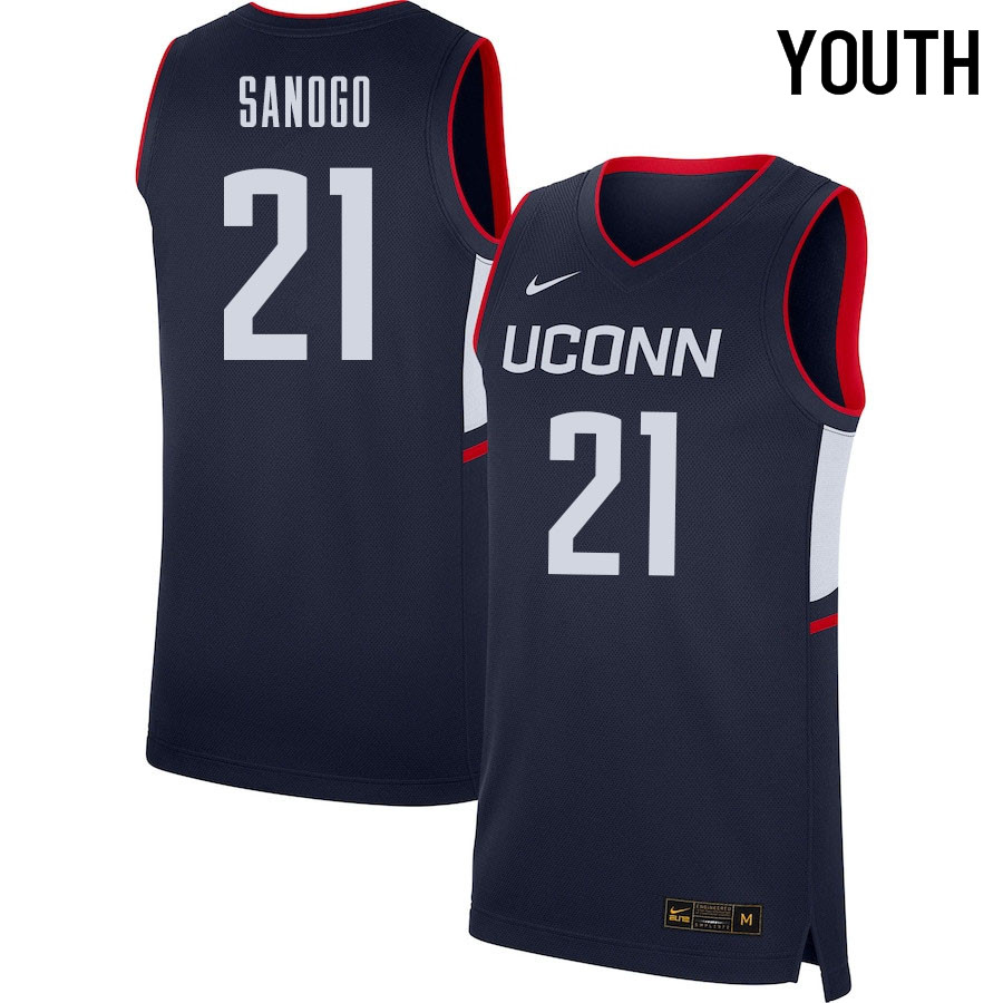 2021 Youth #21 Adama Sanogo Uconn Huskies College Basketball Jerseys Sale-Navy - Click Image to Close